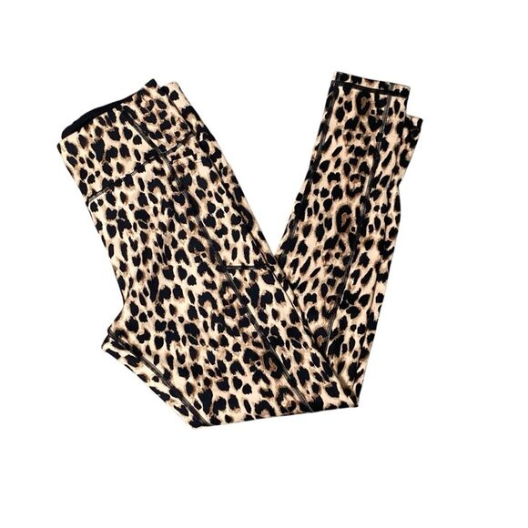 Victoria's Secret Leopard Print Studio 7/8 Legging Women's  Size 12 - Picture 1 of 14